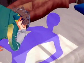 KonoSuba Yaoi: Kazumas hardcore scene with a mix of blowjob, anal, and creampie - Japanese Asian manga anime porn game gay
