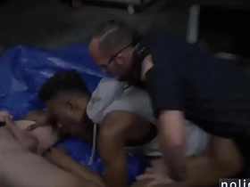 Young Asian and Black cops in gay porn movie