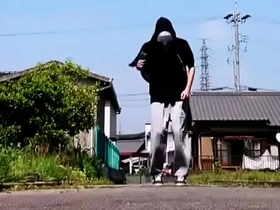 Young Japanese gay amateur's dance skills
