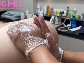 Experience the thrill of hot wax depilation for gay amateurs looking to achieve a smooth, hairless look. Watch as the process is applied to both intimate areas, resulting in a clean and polished finish. This video provides a comprehensive guide to this fe