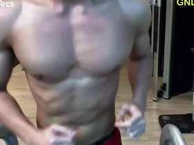 Asian hunk dedicates himself to building his chest for nipple stimulation
