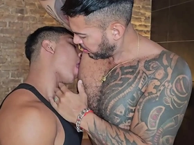 First night of new tenant ready for gay sex