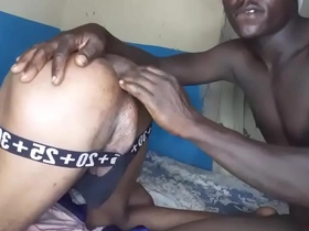Steamy gay blowjob scene with a hot delivery guy