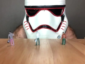 A stormtrooper's solo scene featuring anal vore and farting