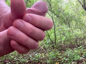 Aroused in the wilderness: Amateur men reach orgasm and climax