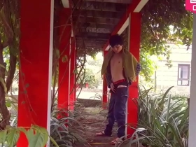 Indonesian beauty Hansel Thio's public nudity exploits in China Town Garden