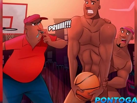 Hockey players after practice - Locker room orgy